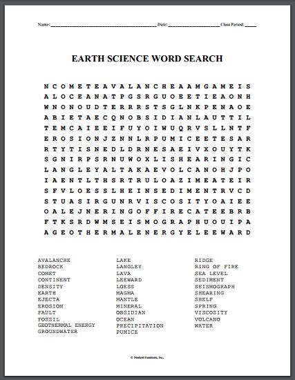 Earth Science Worksheets With Answer Key - The Earth Images Revimage.Org