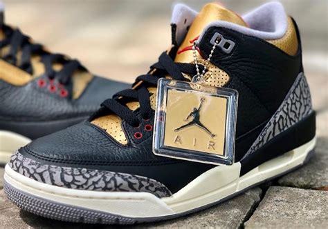 Air Jordan 3 "Black Cement Gold" Release Date | SneakerNews.com