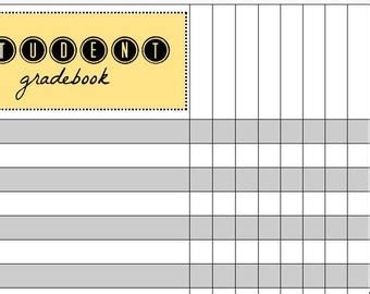 Printable Homeschool Grade Sheet / Gradebook Log