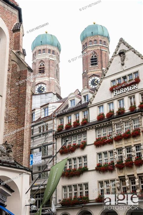 Dome topped towers, Frauenkirche, Munich, Germany, Stock Photo, Picture ...