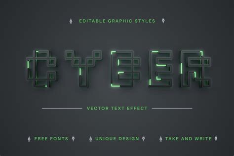 Cyber - Editable Text Effect, Font Style (2326351)