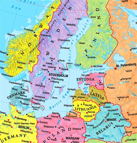 Baltic Sea political map - Ontheworldmap.com