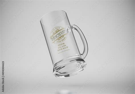 Empty Beer Glass Mockup Stock Template | Adobe Stock