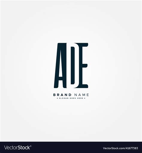 Initial letter ade logo - minimal business logo Vector Image