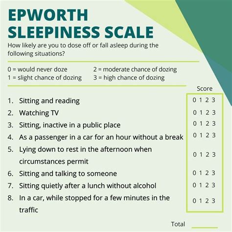 Printable Epworth Sleepiness Scale