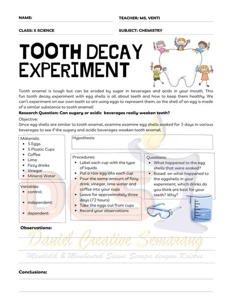 Tooth Decay Experiment