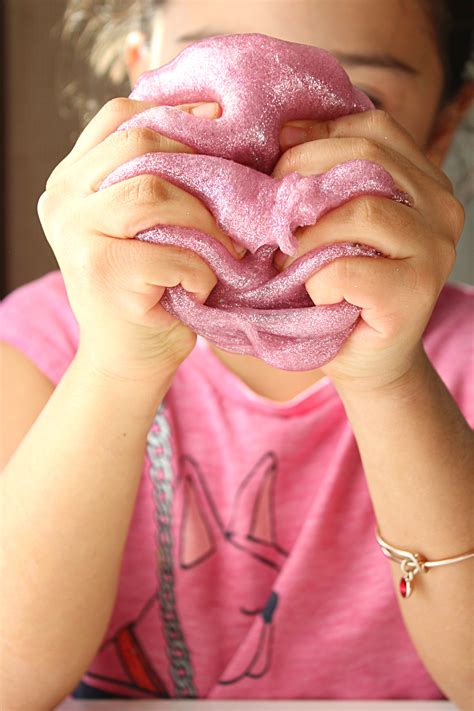 Best Slime Recipe: Clear Glue Fine Glitter Slime - Bebe and Bear