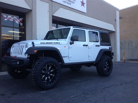 White Lifted Jeep Wrangler 4 Door