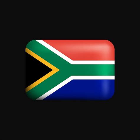 Premium Vector | South africa flag 3d icon national flag of south africa