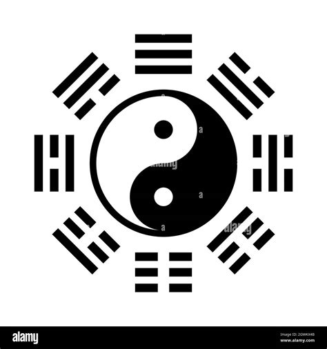 Yin Yang bagua symbol. Tai Chi pattern. Bagua - symbol of Taoism ...