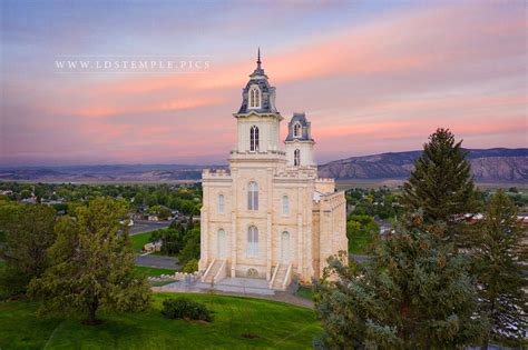 Manti Temple First Light - LDS Temple Pictures