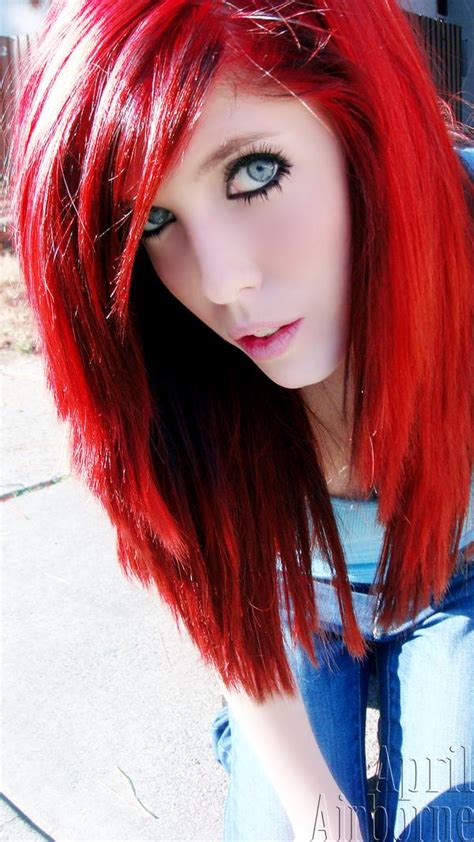 Neon Red Hair by kittybaby414 on DeviantArt