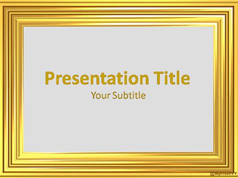 Free Golden Frame PowerPoint Templates - MyFreePPT.com