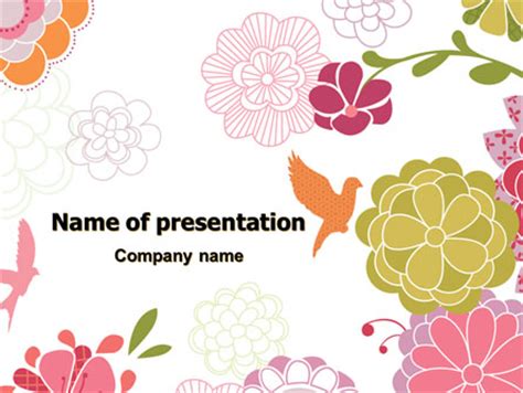 Pink Floral Theme Presentation Template for PowerPoint and Keynote ...