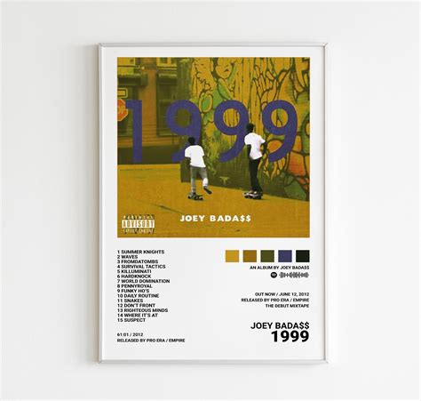 Joey Badass Posters / 1999 Poster Album Cover Poster Poster - Etsy