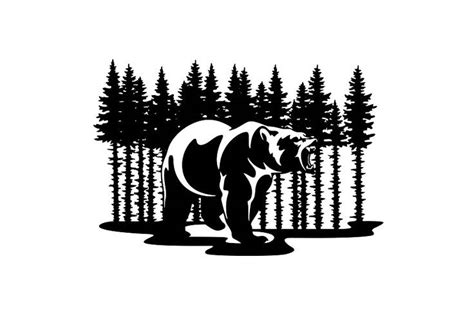 Bear Wildlife Stencils - Forest