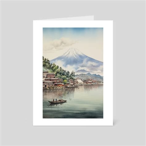 Japanese Ukiyo-e Art Mount Fuji From Lake 40, an art card by ...