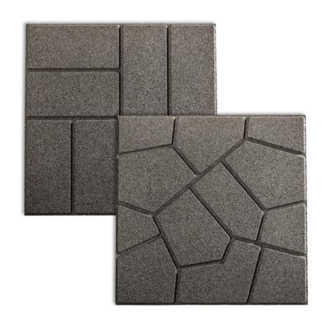 Rubberific Gray Rubber Paver (Common: 16-in x 16-in; Actual: 16-in x 16 ...