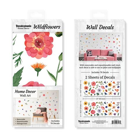 Wildflower Wall Decals - Wall Stickers | CraftCuts.com