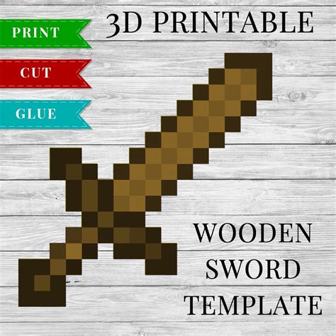 Printable Wooden Sword Template