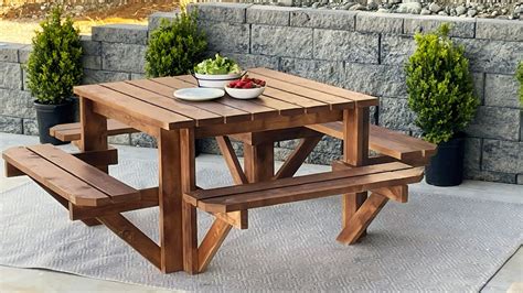 How to build a wood picnic table - Builders Villa