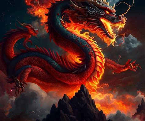 ArtStation - Fire dragon in the sky | Artworks