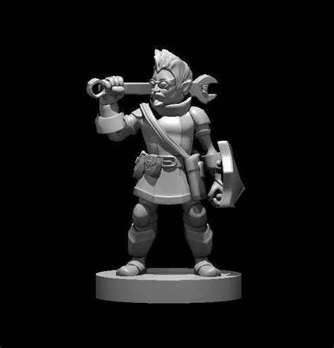 Gnome Male Battle Smith Artificer Miniature designed by MZ4250 Our ...