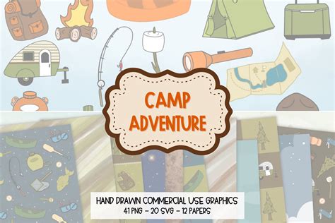 Camping Clipart and SVG Bundle | Illustrations ~ Creative Market