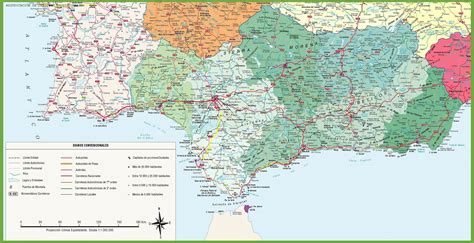 Road Map Of Andalucia Spain