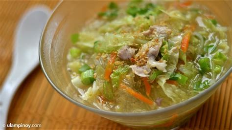 Chicken SOTANGHON (Vermicelli Chicken Noodle Soup) — Ulam Pinoy #26 ...