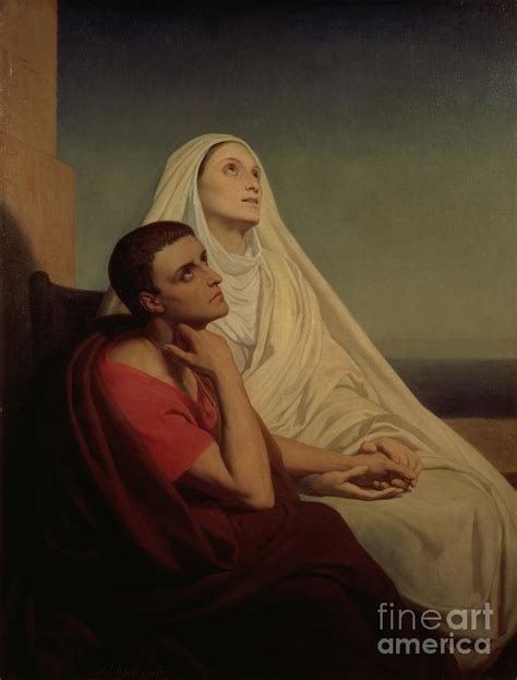 St Augustine and his mother St Monica Painting by Ary Scheffer