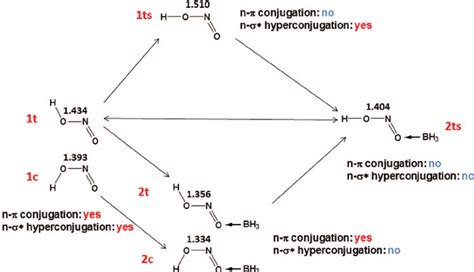 Influence of the conjugation and the hyperconjugation the N2–O3 bond ...