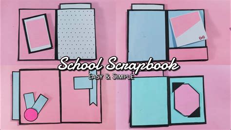 School Scrapbook tutorial|Simple& easy|How to make scrapbook base ...