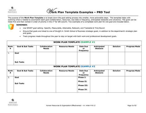 Work Plan - 40 Great Templates & Samples (Excel / Word) ᐅ TemplateLab