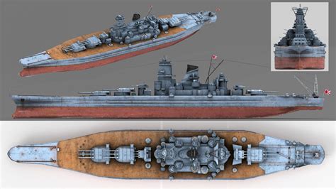 Japanese Battleship Musashi - 3D Model by sanchiesp