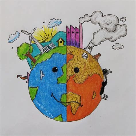 World earth day drawing / Earth day drawing / save earth drawing # ...