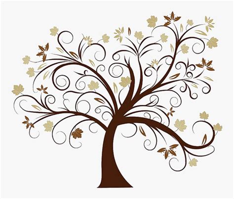 Leaning Brown Family Tree - Transparent Background Family Tree Tree ...