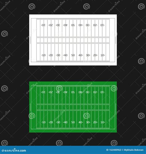 American Football Field Templates Stock Vector - Illustration of court ...