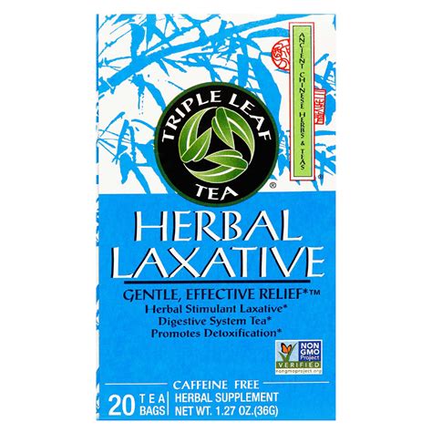 Triple Leaf Tea Herbal Laxative Tea, 20 Tea Bags - VictoriaHealth