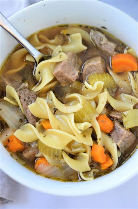 Easy Instant Pot Beef Noodle Soup - Ninja Foodi Beef Pasta Soup