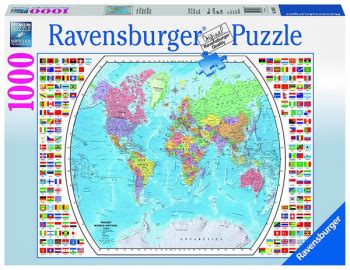 Political World Map Puzzle (1000 pieces) | Ravensburger