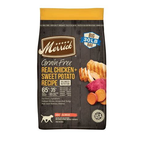 Merrick Real Chicken And Sweet Potato Grain Free Recipe Dry Dog Food ...