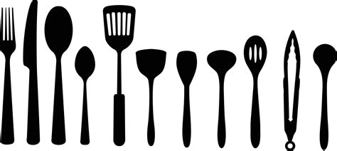 A collection of vector kitchen utensils for artwork compositions ...