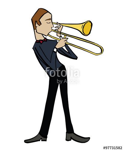 Trombone Cartoon Drawing at PaintingValley.com | Explore collection of ...