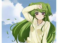 Pretty Anime Girl Green Hair