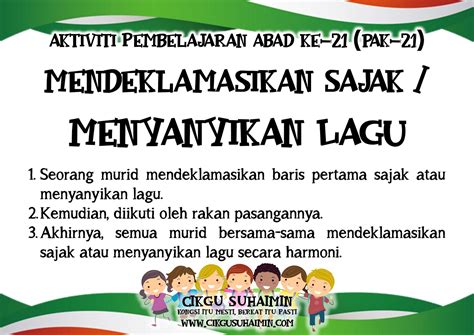 47 Aktiviti Pembelajaran Abad Ke 21 PAK 21 Dengan Grafik Yang Menarik