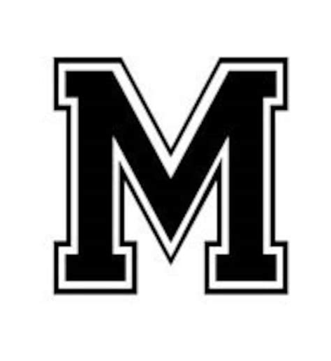 Letter M Varsity Lettering Vinyl Decal By Smith652 On Etsy