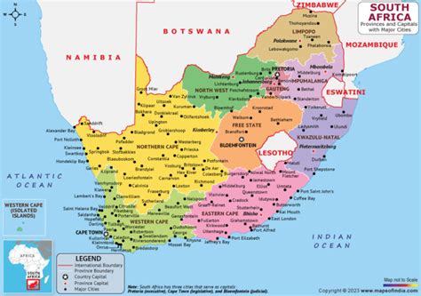 South Africa Provinces And Capital Map Narainaviation