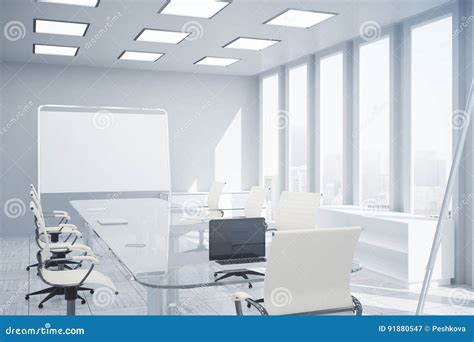 White Conference Room Front Stock Illustration Illustration Of