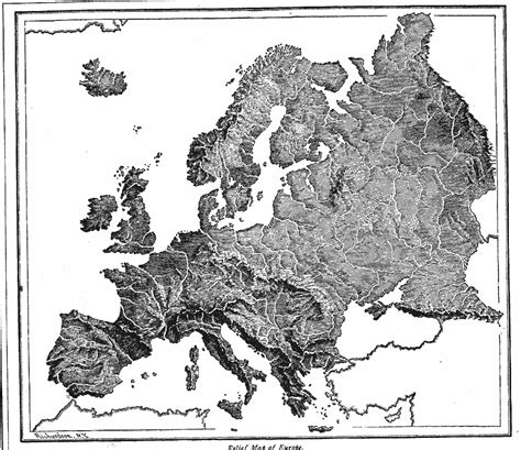 Relief Map Of Europe